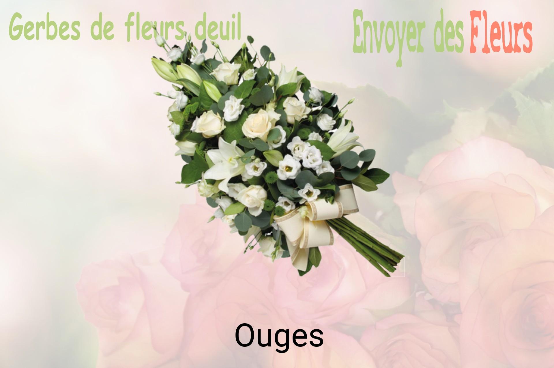 Gerbe de fleurs de deuil livrée à Ouges